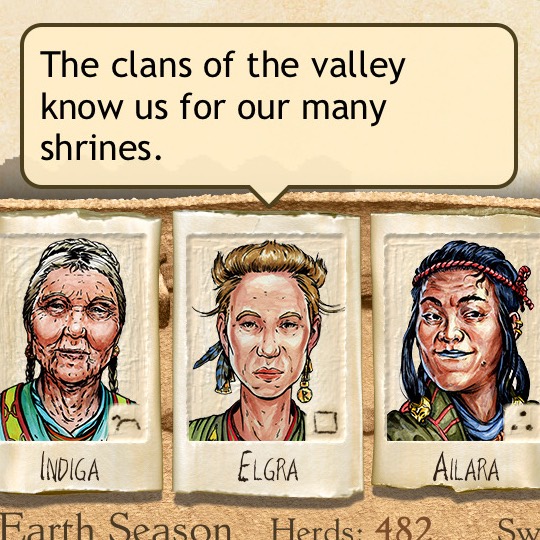 An advisor says, “The clans of the valley know us for our many shrines.”